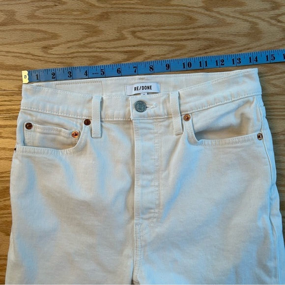 REDONE 90s High Rise Ankle Crop Jeans Vintage White 27 - Picture 4 of 13